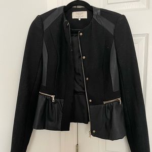 Black peplum Zara pea coat